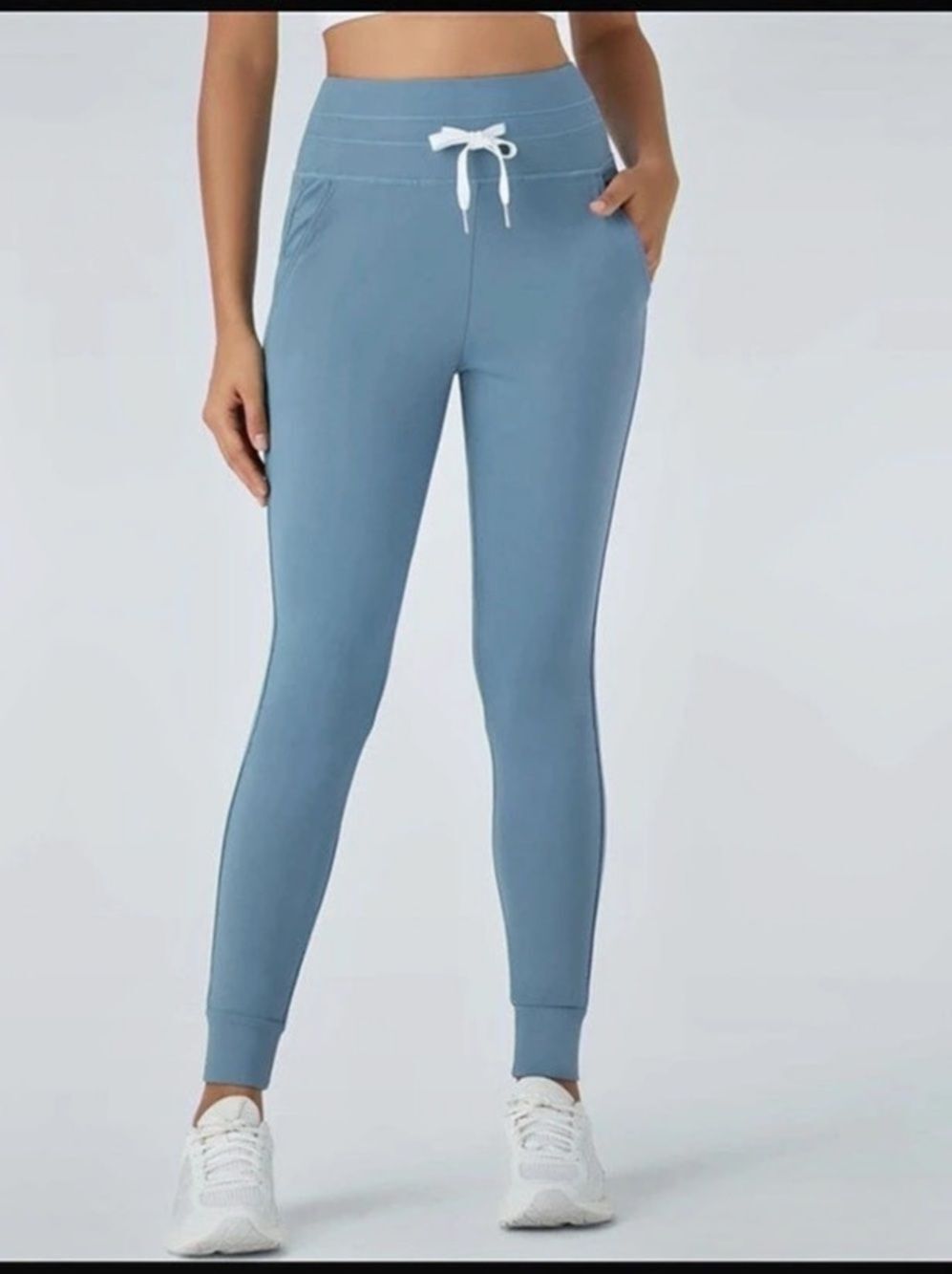 Halara SoftlyZero Cozy Highwaisted Joggers Blue Athletic Leggings Large Petite